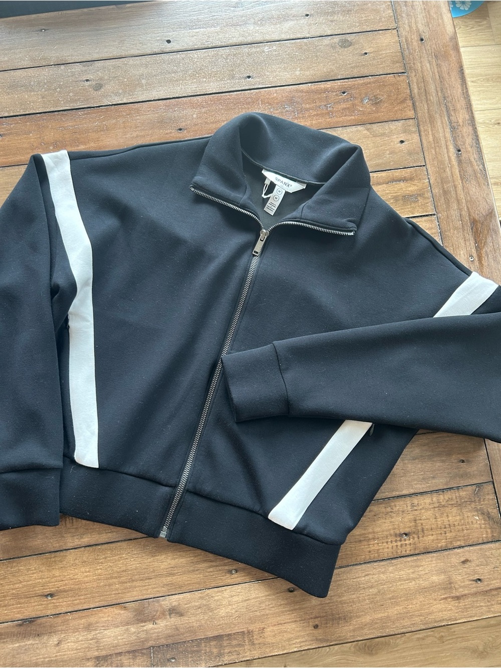 SPANX AirEssentials Black Zip Track Jacket M - Picture 5 of 13